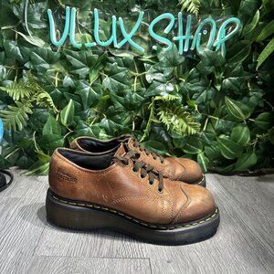 Dr. Martens 8651 Brown Leather Chunky Oxford Women's Size 8